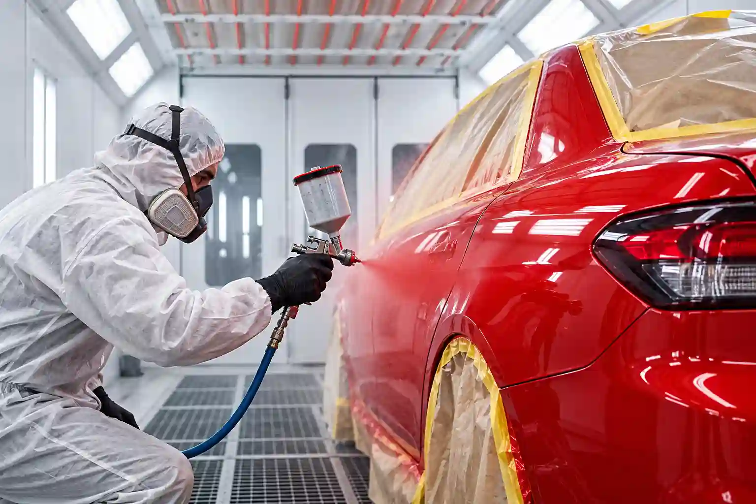 Servicio profesional de pintura automotriz en cabina en Pachuca